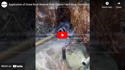 Application d'un dilatateur de grande roche dans la formation de roche dure